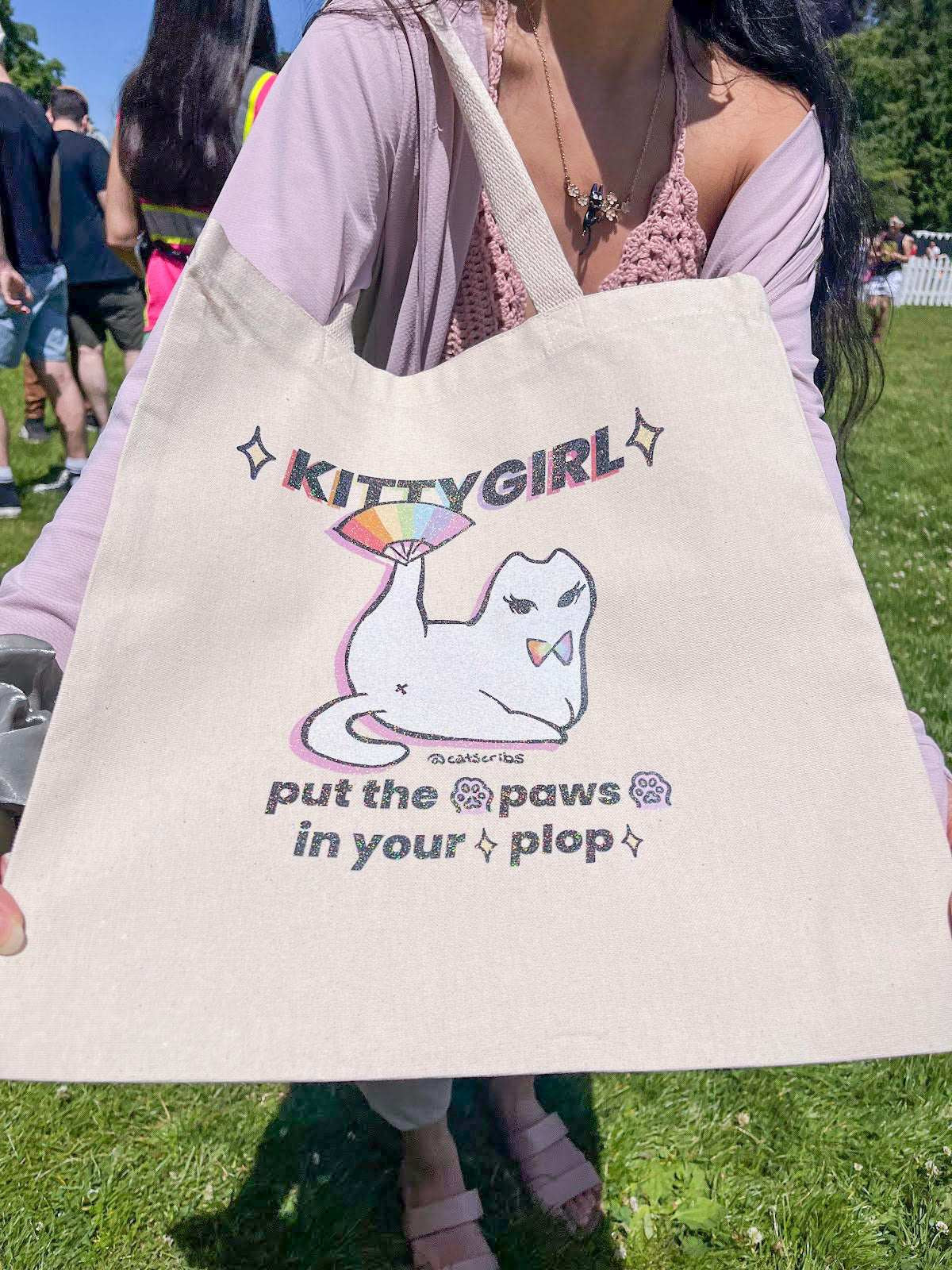 β¨π kittygirl glitter tote β¨π³οΈβπ