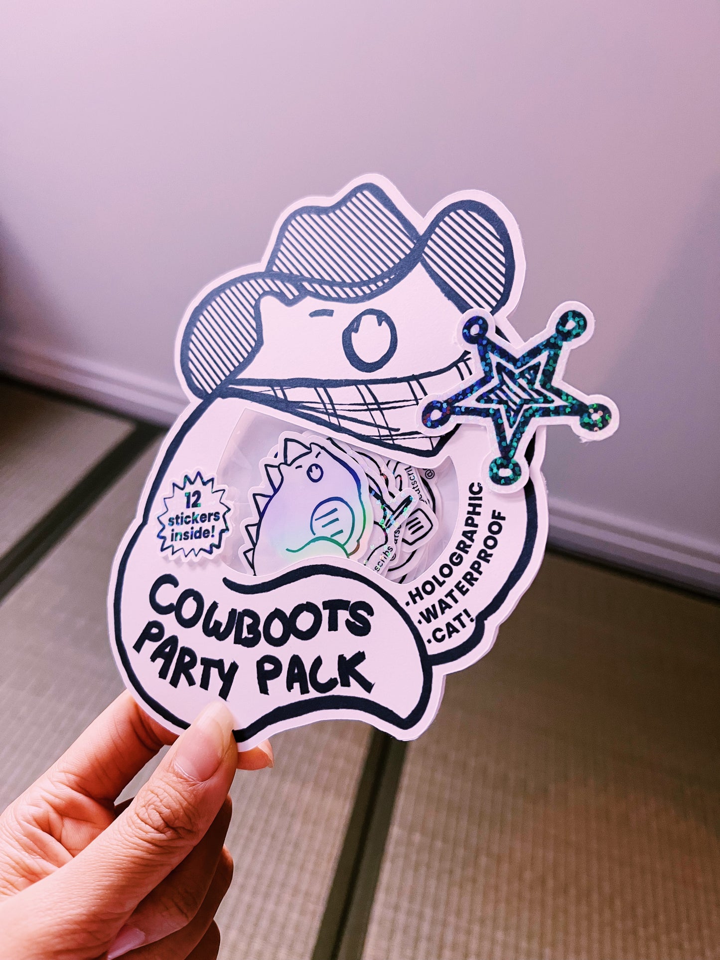 ✨🤠 cowboots party sticker pack! 🐱✨