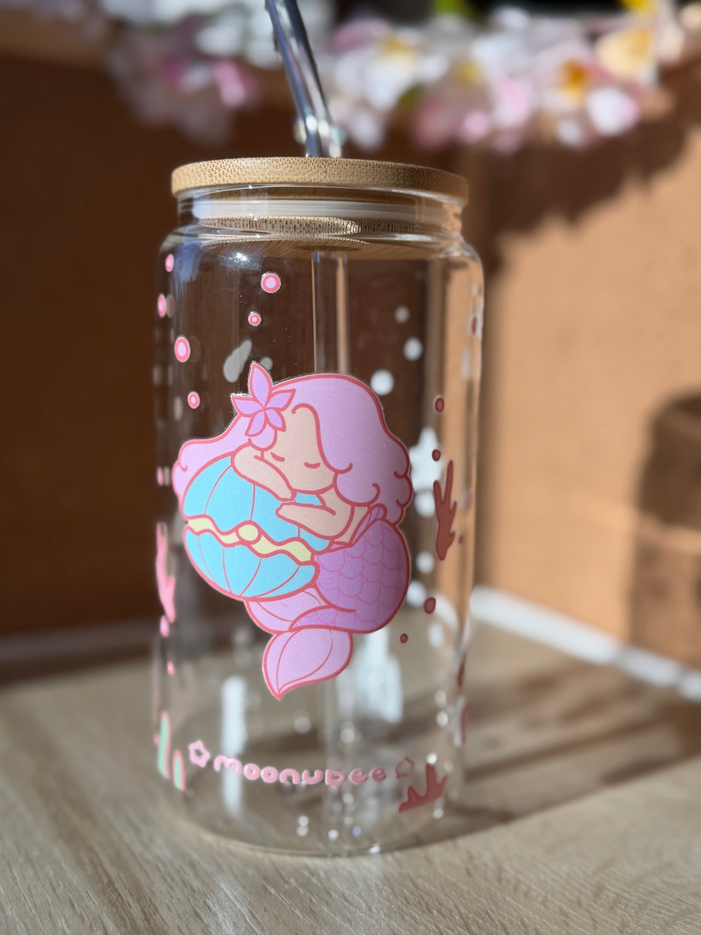 ✨🌷moonubee glass tumblers 🍵✨