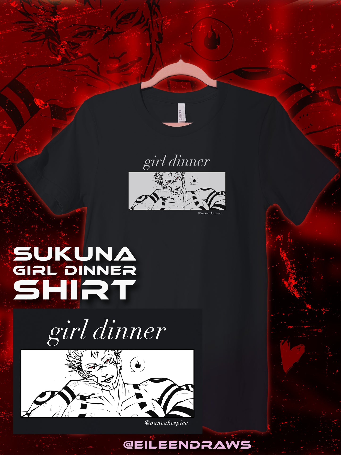 ✨❤️🔥 jjk girl dinner shirts 👚✨