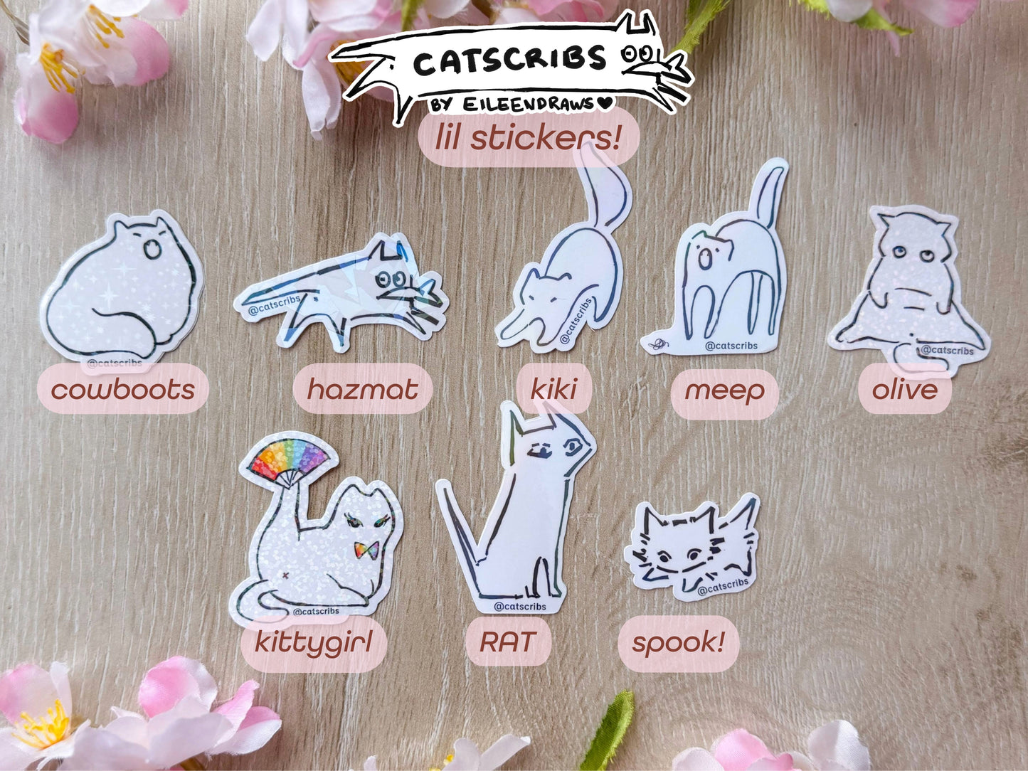 β¨π lil catscribs stickers β¨π