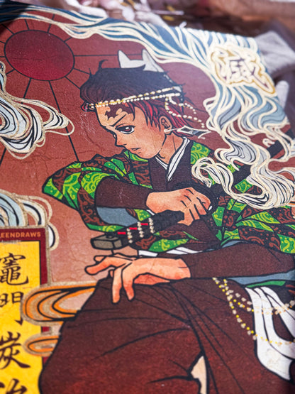 🌊 Tanjiro and Nezuko Demon Slayer Duo Print Set 🌸