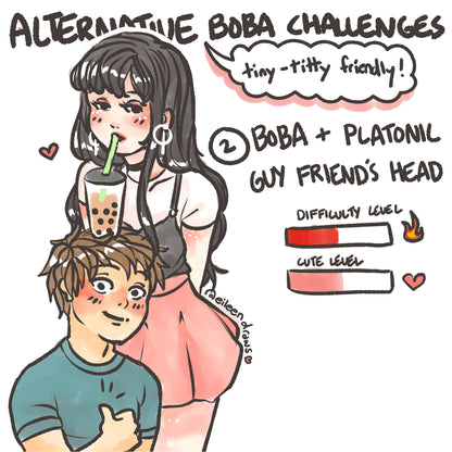 ✨🧋boba challenge girl stickers🧋✨