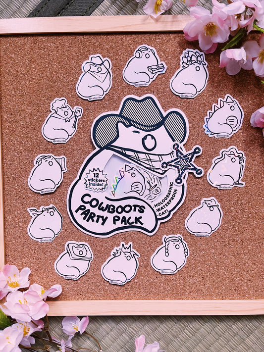 ✨🐈 cowboots party sticker packs 🐈✨