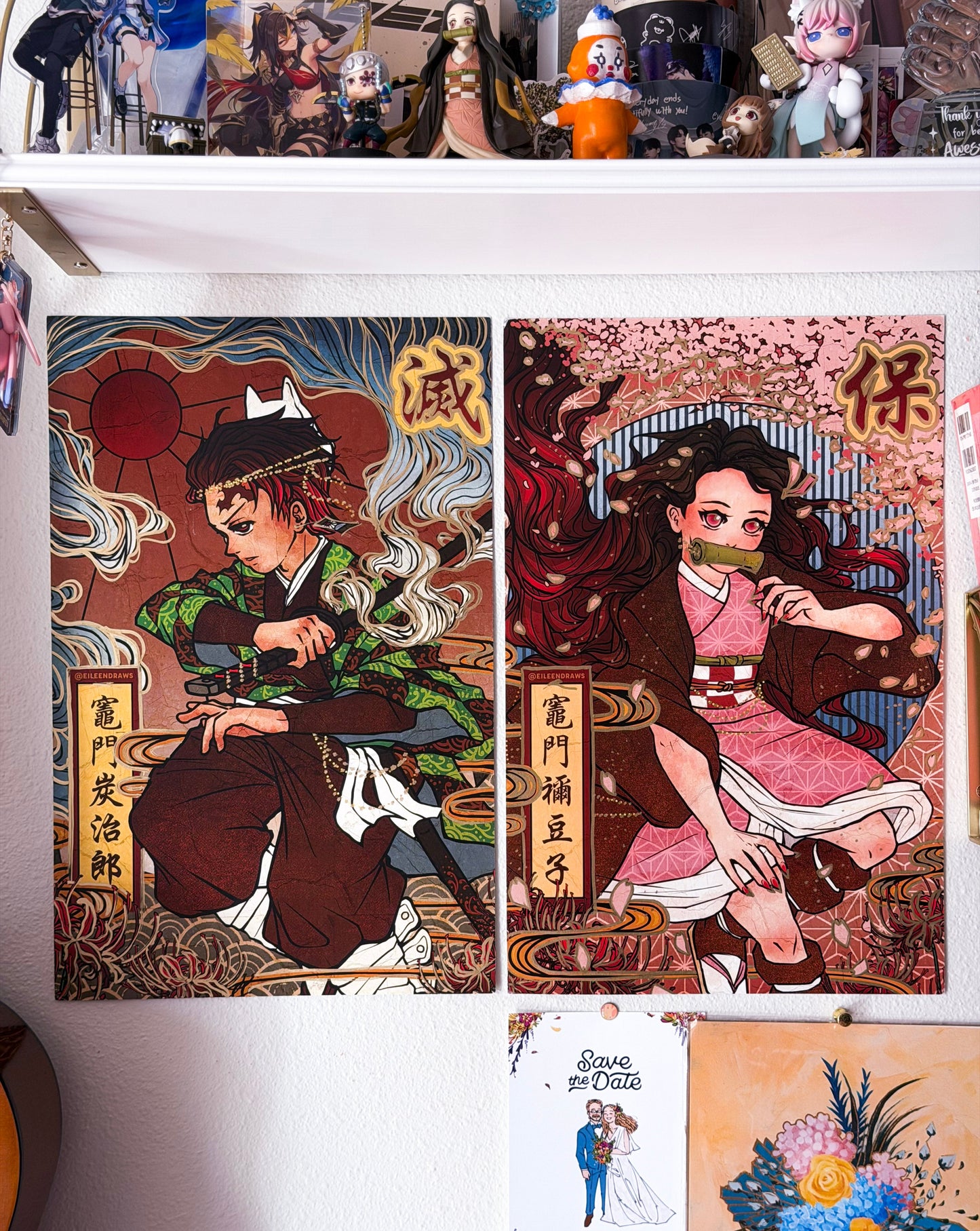 🌊 Tanjiro and Nezuko Demon Slayer Duo Print Set 🌸