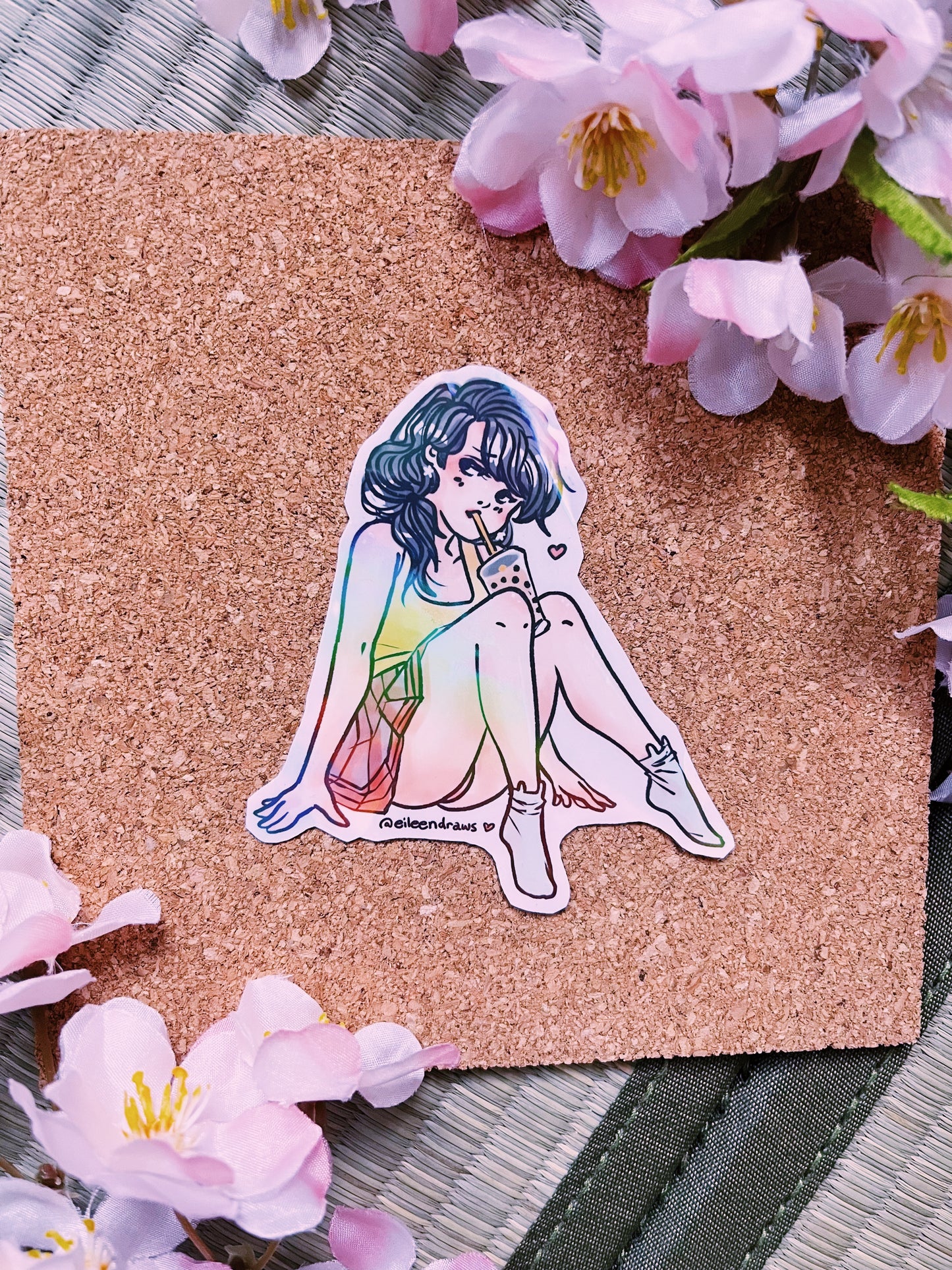 ✨🧋boba challenge girl stickers🧋✨