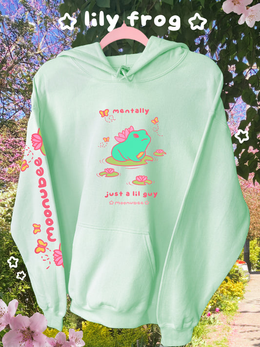 🐸 moonubee hoodies- peaches the lilyfrog 🪷
