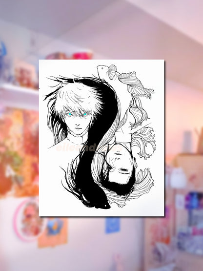 🤍 "Pendulum" Satoru and Suguru Print 🖤