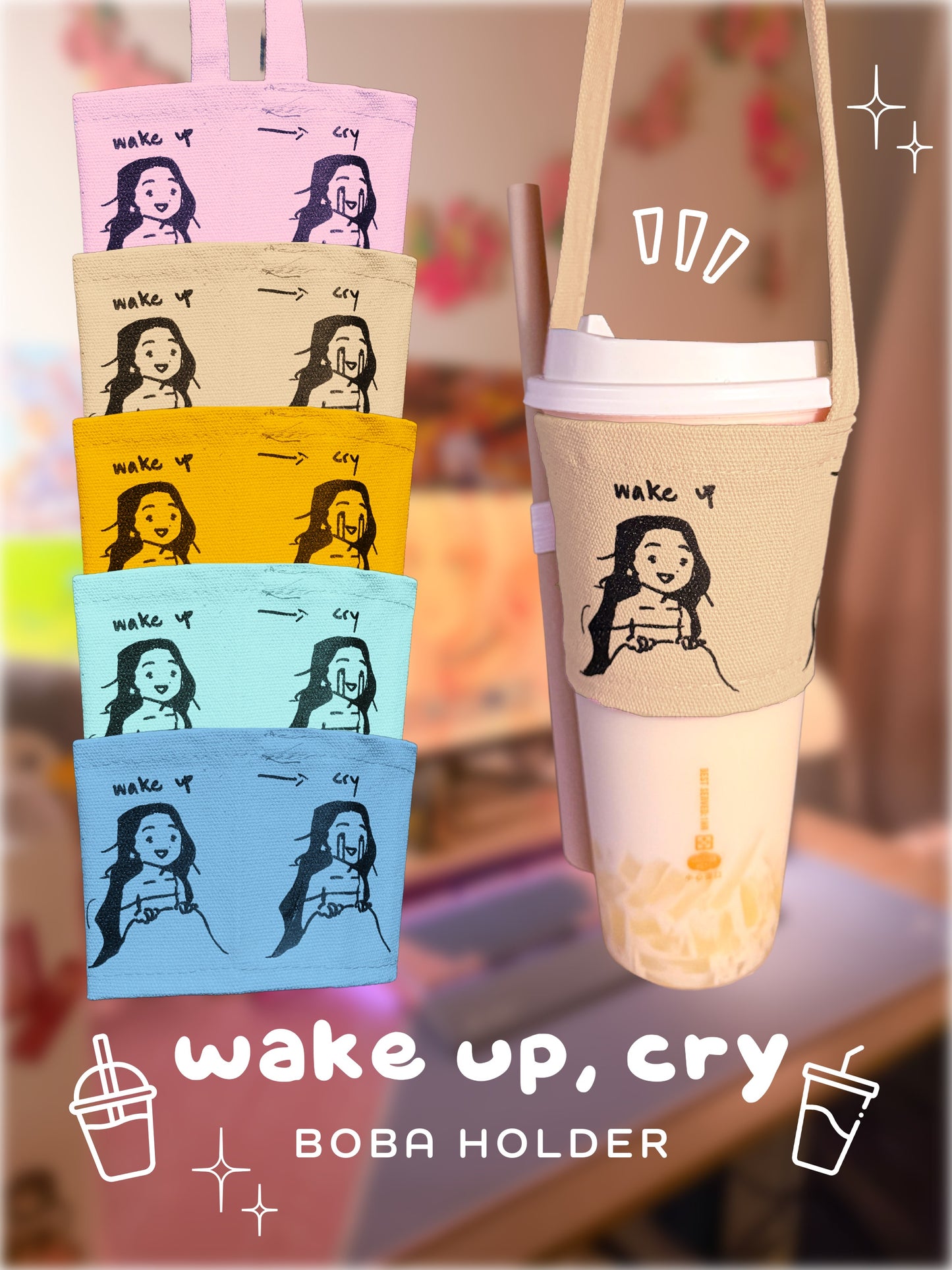 💔 sad girl hour boba holders 🧋