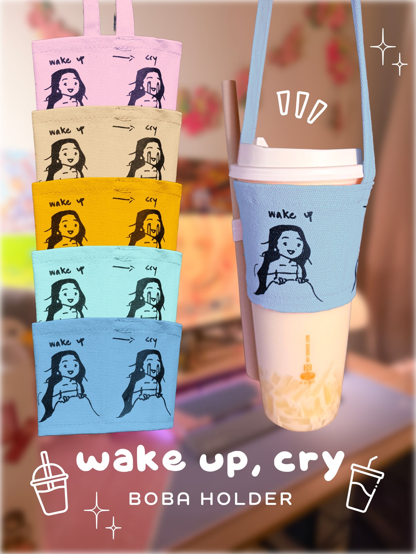 💔 sad girl hour boba holders 🧋