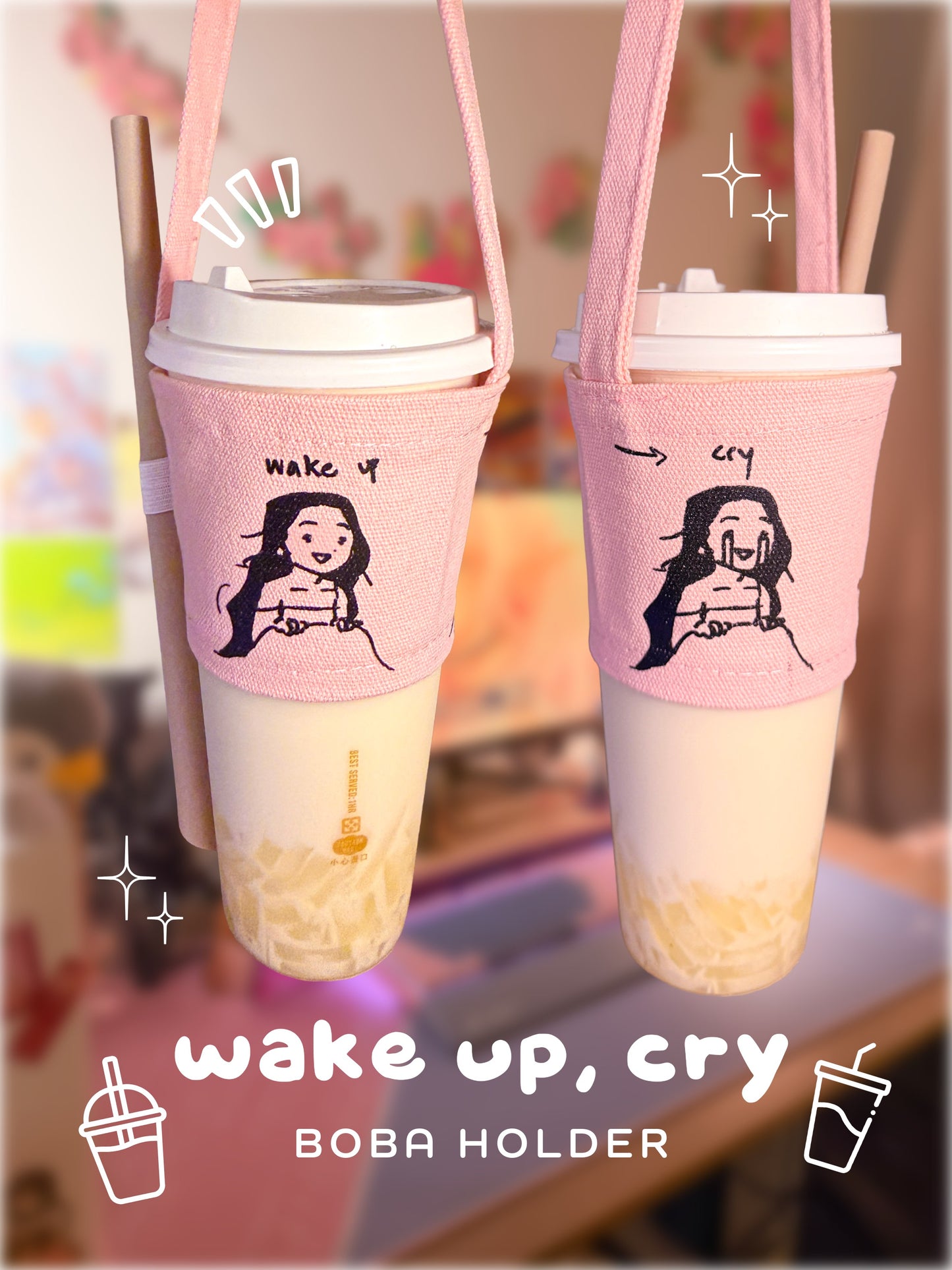💔 sad girl hour boba holders 🧋
