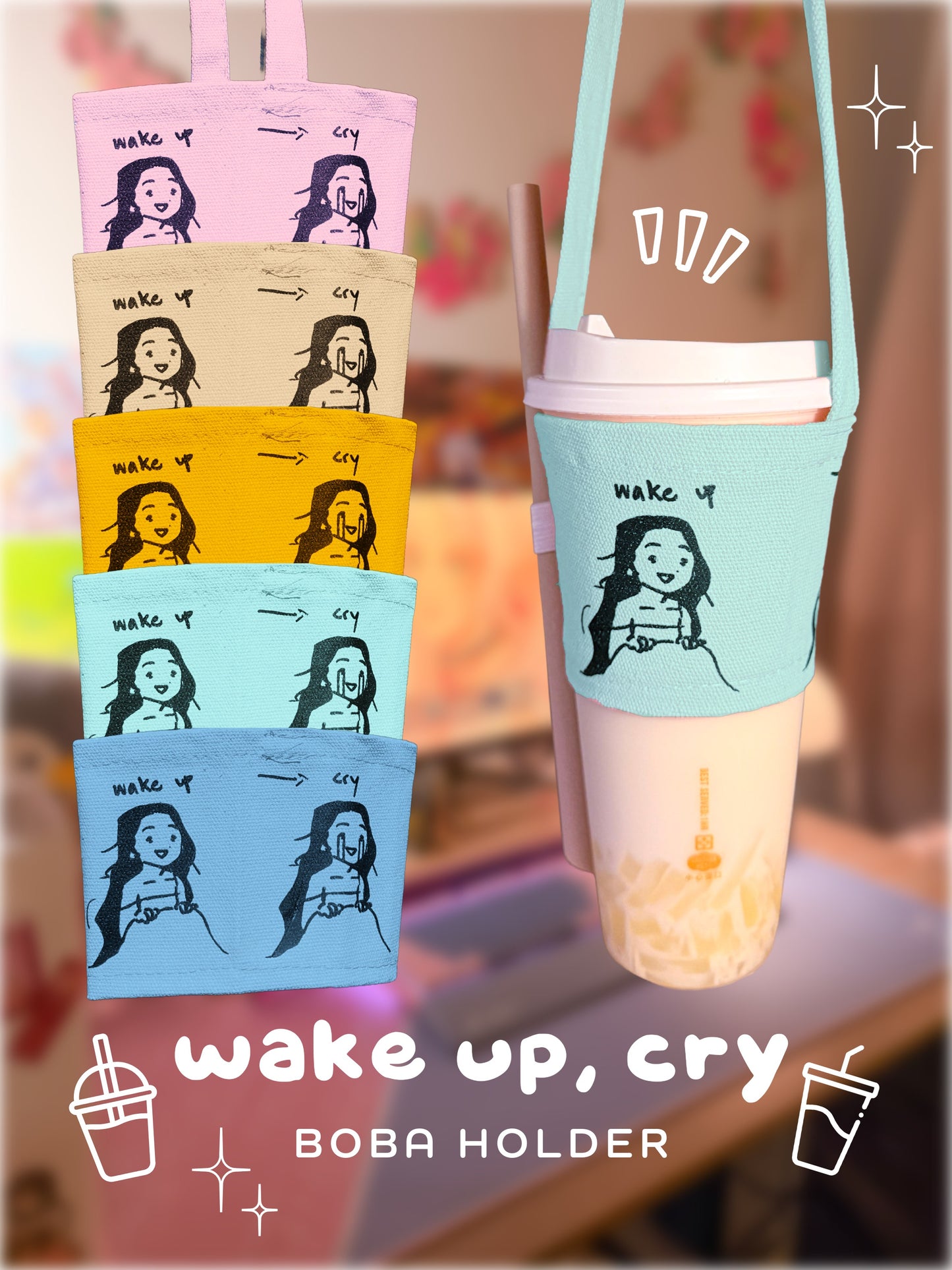 💔 sad girl hour boba holders 🧋
