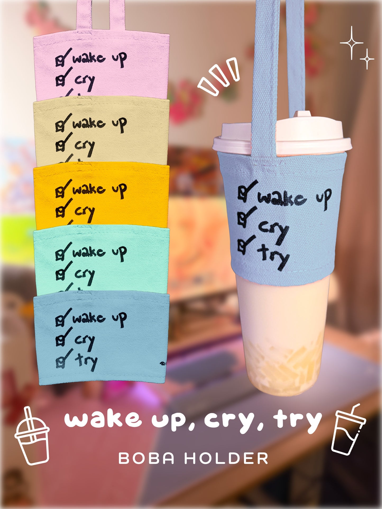 💔 sad girl hour boba holders 🧋