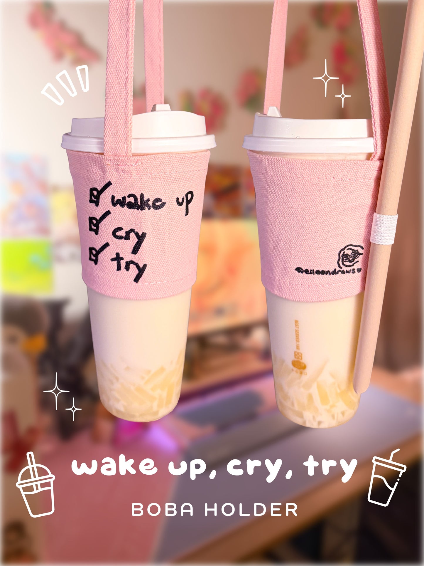 💔 sad girl hour boba holders 🧋