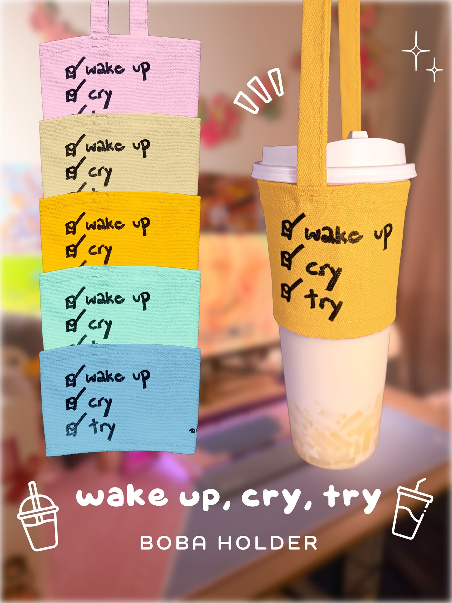 💔 sad girl hour boba holders 🧋